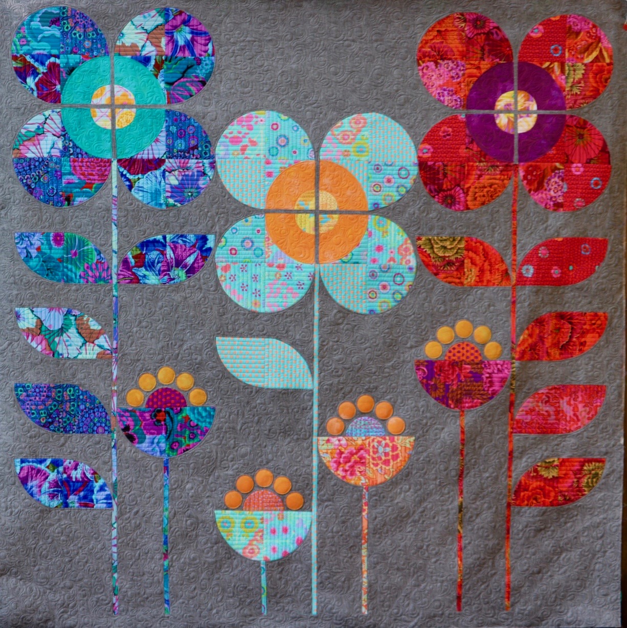 Shadow Blossom Quilt – Free Bird Quilting Designs